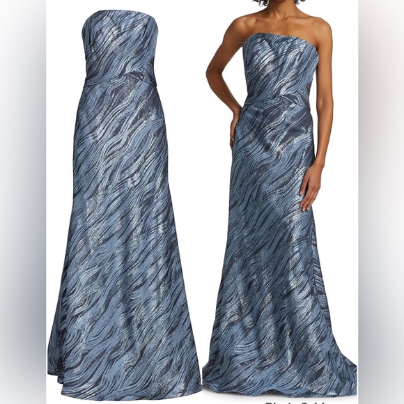 Rene Ruiz Collection Shimmer Fil De Coupe Strapless Gown - Picture 1 of 10